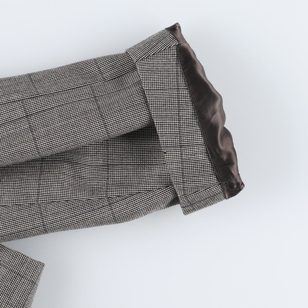 Burberry's Check Pattern Balmacaan Coat, Men's Medium Size / eaa520600