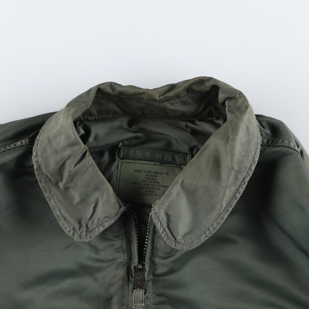 Civilian Alpha CWU-45/P Type Padded Military Flight Jacket Made in USA Men's XL /eaa520604