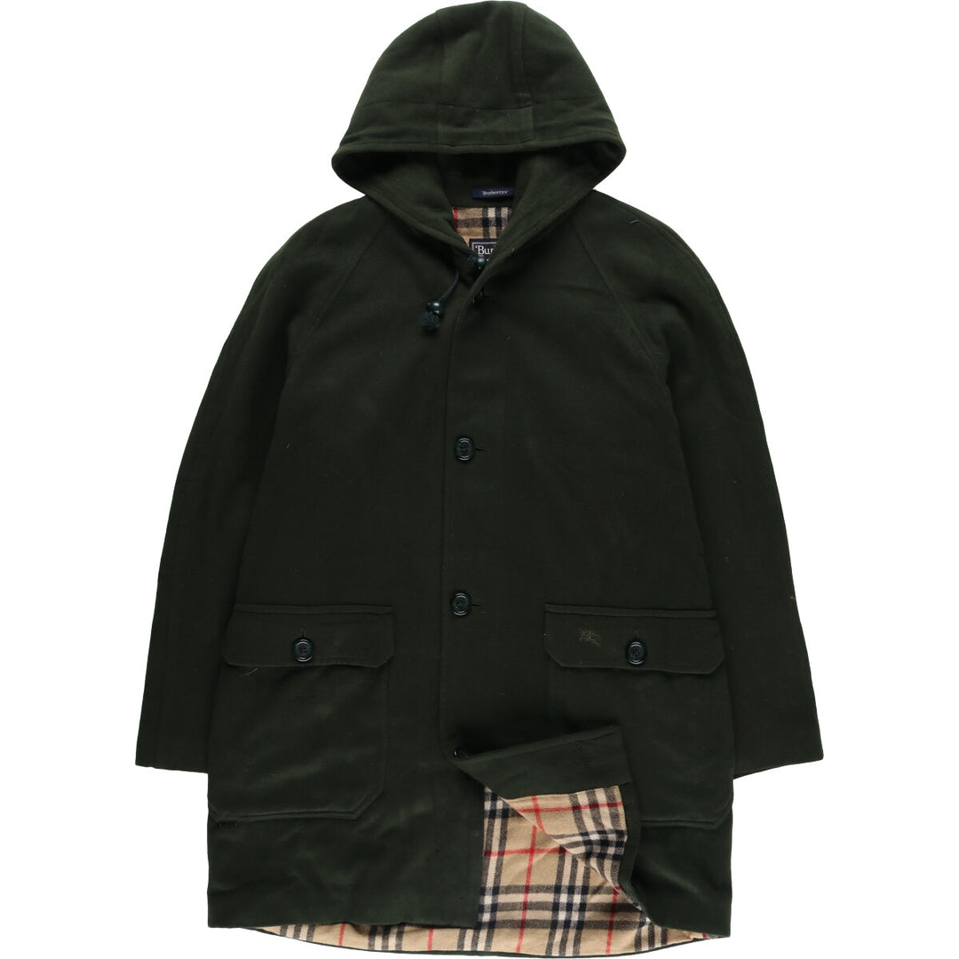 Burberry's hooded wool half coat, men's size L / eaa520677
