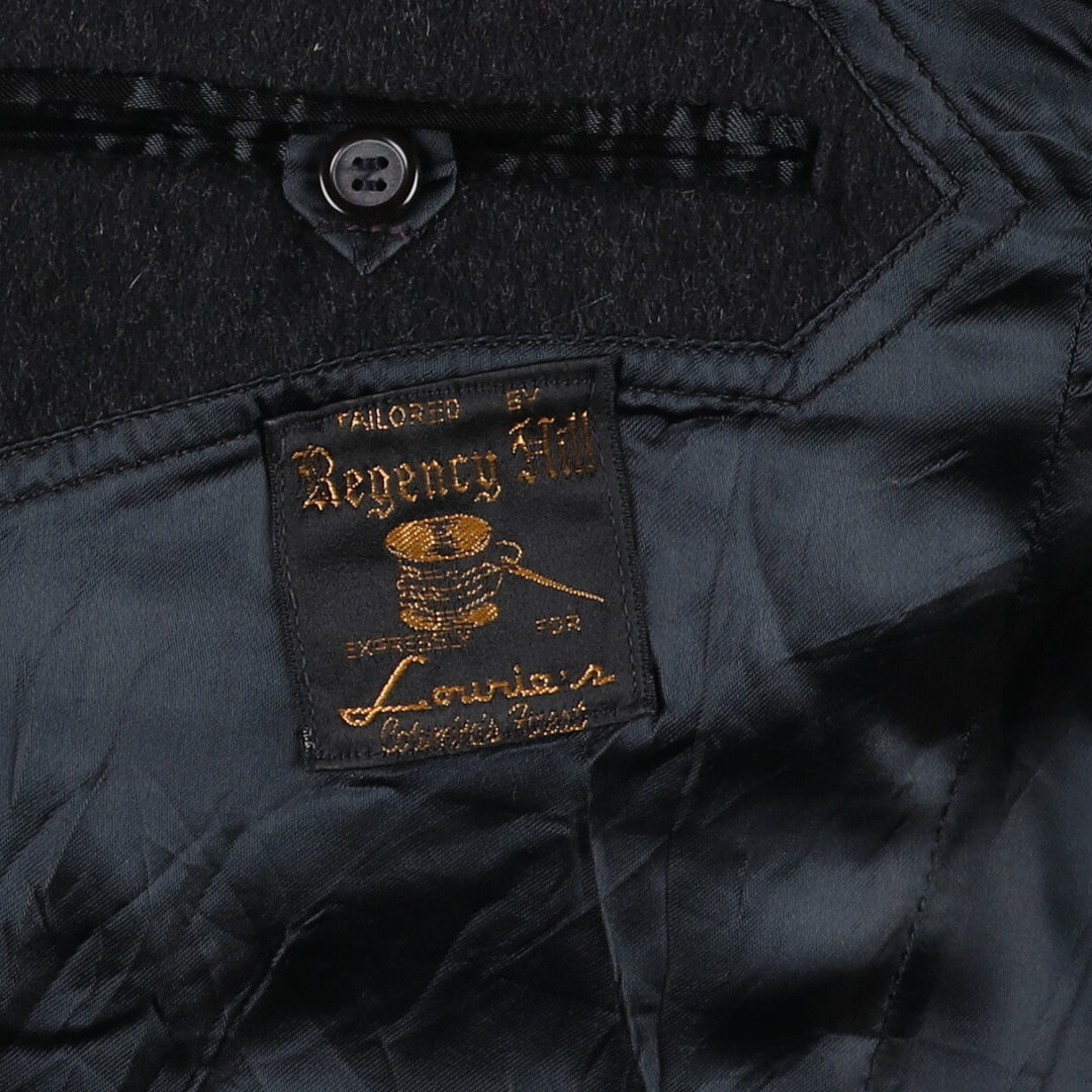 REGENCY HILL Double-breasted Peaked Lapel Wool Chesterfield Coat Men's M size /eaa520680