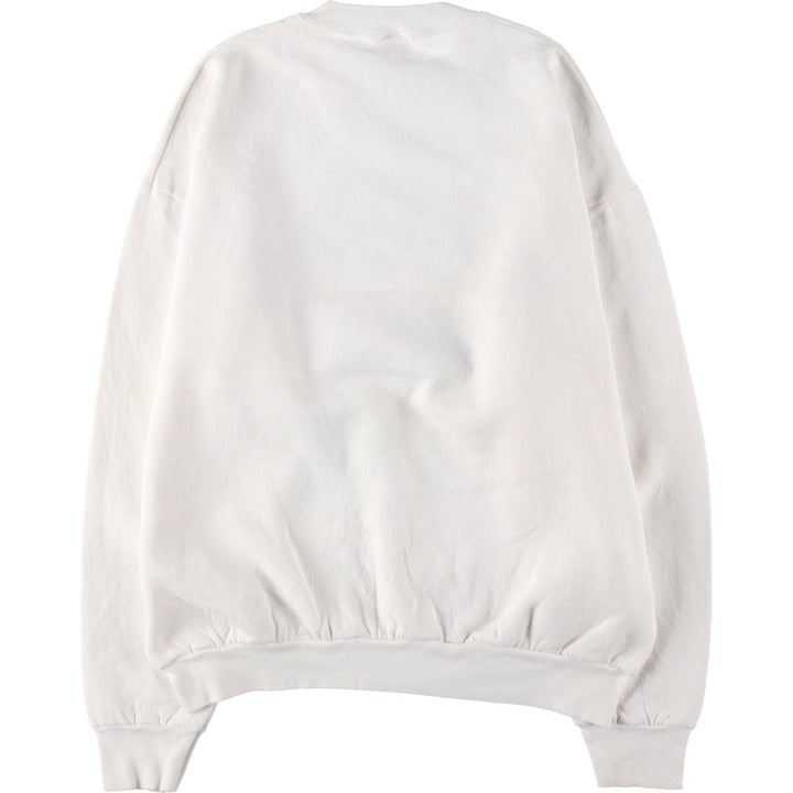 90'S Fruit of the Loom printed sweatshirt, made in the USA, men's XL size, vintage cotton white type Vintage Second Hand