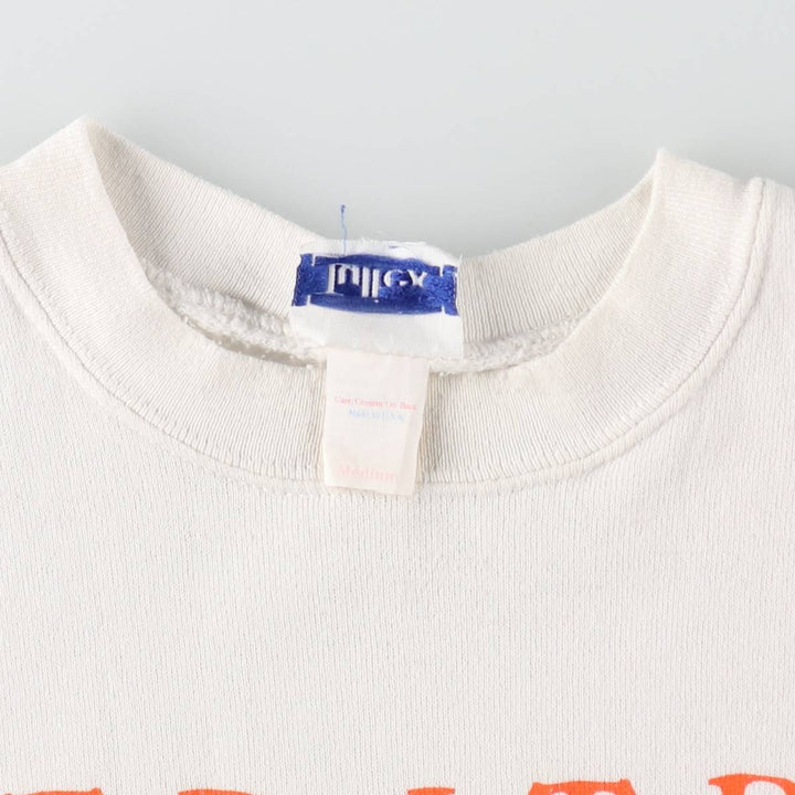 90'S Tultex Message Print Sweatshirt, Made in USA, Men's Size M (approx.), Vintage cotton white type Vintage Second Hand
