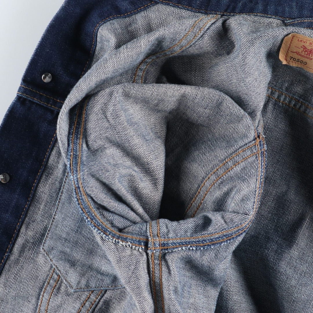 Dark navy blue Levi's 70500 04 Euro model denim jacket, denim jacket, men's size M /eaa520804