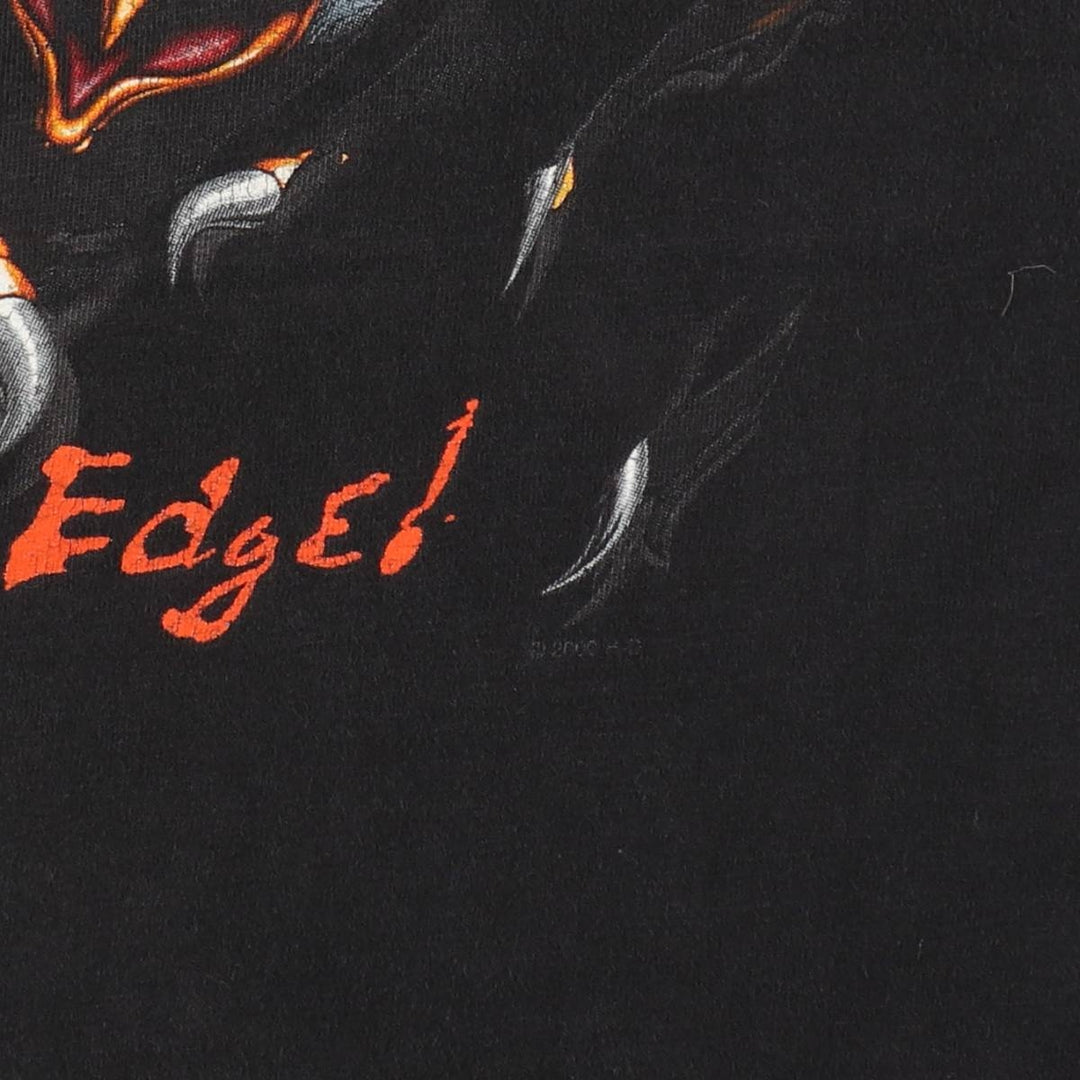 00'S Harley-Davidson Hanes Eagle Pattern Motorcycle Bike T-shirt Made in USA Men's L size cotton black type Vintage Second Hand