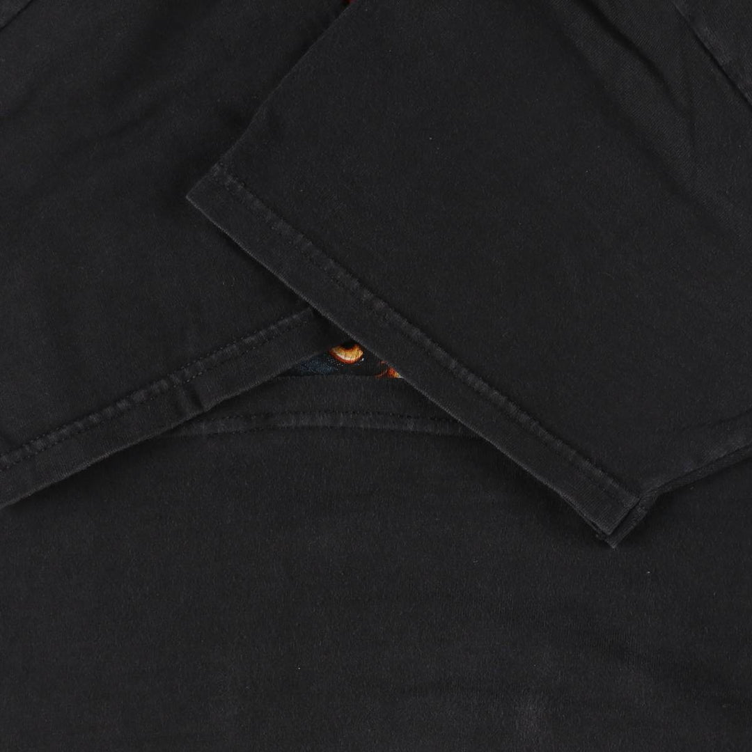 00'S Harley-Davidson Hanes Eagle Pattern Motorcycle Bike T-shirt Made in USA Men's L size cotton black type Vintage Second Hand