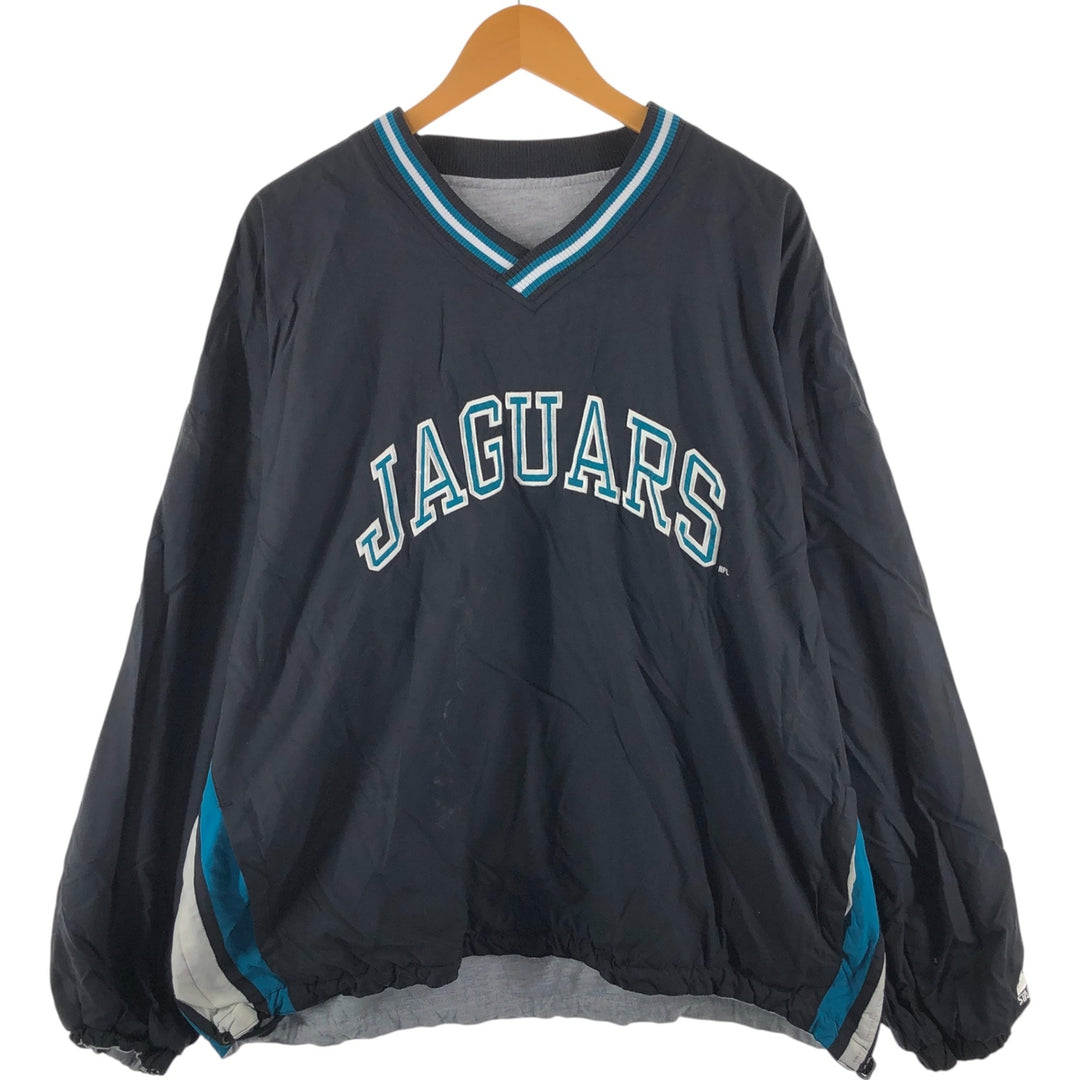 Starter NFL Jacksonville Jaguars Reversible Warm-Up Pullover, Men's XXL Nylon black type Vintage Second Hand