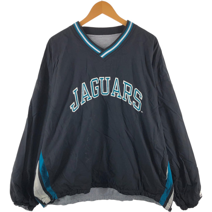 Starter NFL Jacksonville Jaguars Reversible Warm-Up Pullover, Men's XXL Nylon black type Vintage Second Hand