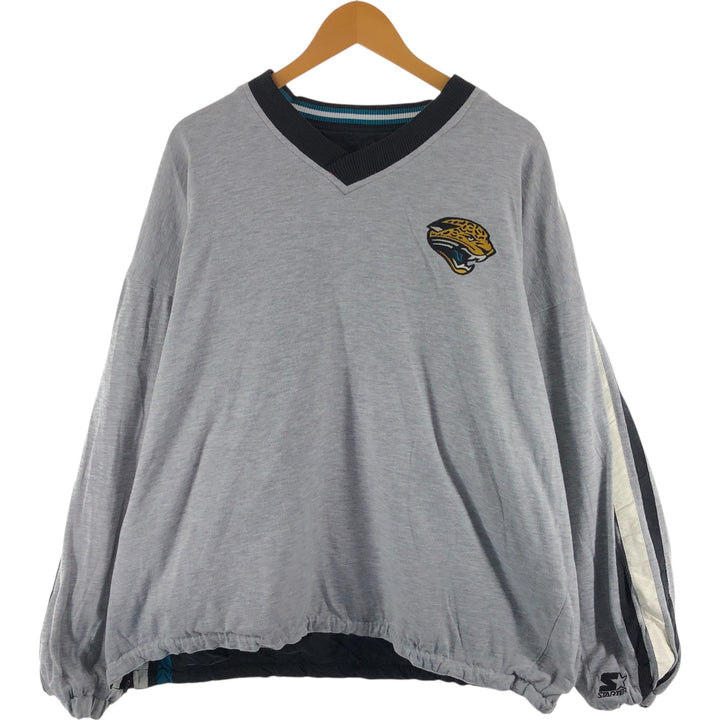 Starter NFL Jacksonville Jaguars Reversible Warm-Up Pullover, Men's XXL Nylon black type Vintage Second Hand
