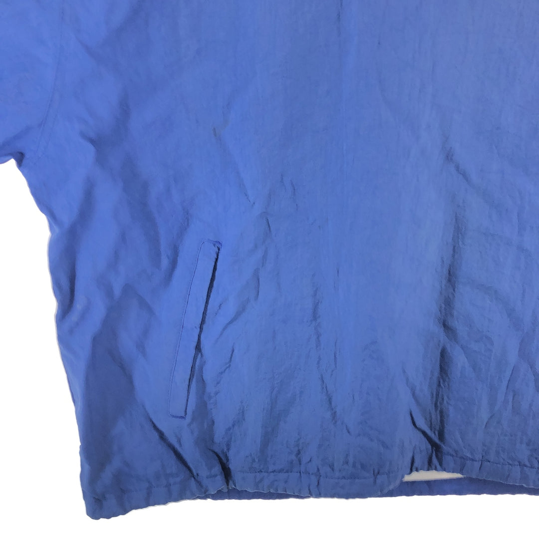 90'S Champion V-neck nylon pullover, men's size XL, vintage Nylon blue type Vintage Second Hand