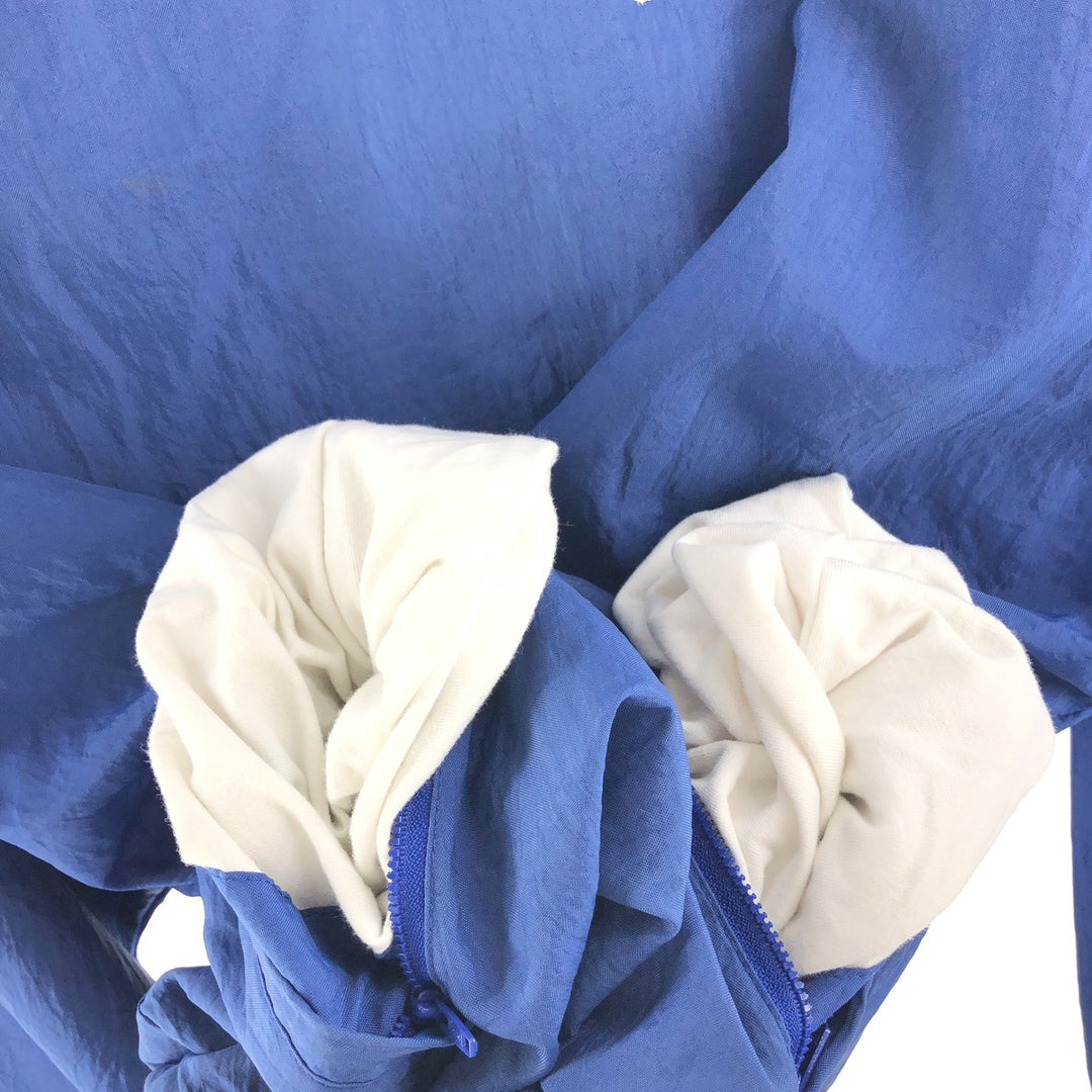 90'S Champion V-neck nylon pullover, men's size XL, vintage Nylon blue type Vintage Second Hand