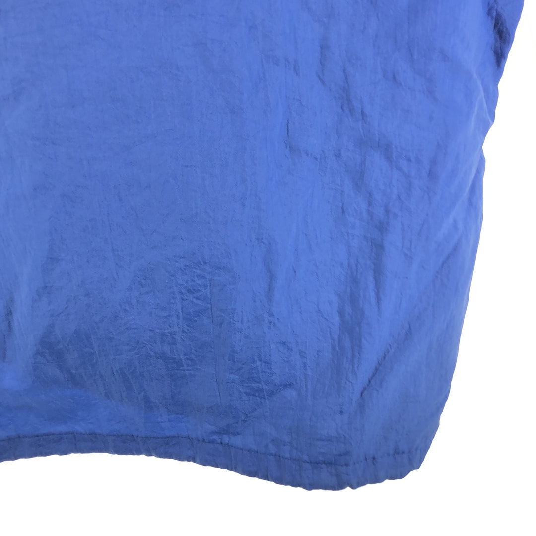 90'S Champion V-neck nylon pullover, men's size XL, vintage Nylon blue type Vintage Second Hand