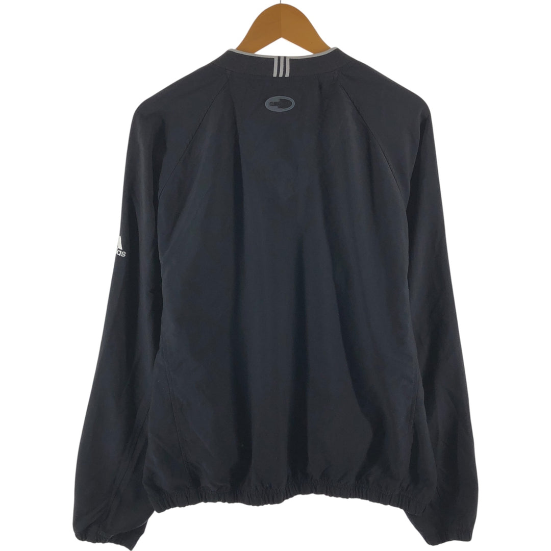 00'S Adidas Golf V-neck warm-up pullover, men's size M polyester black type Vintage Second Hand