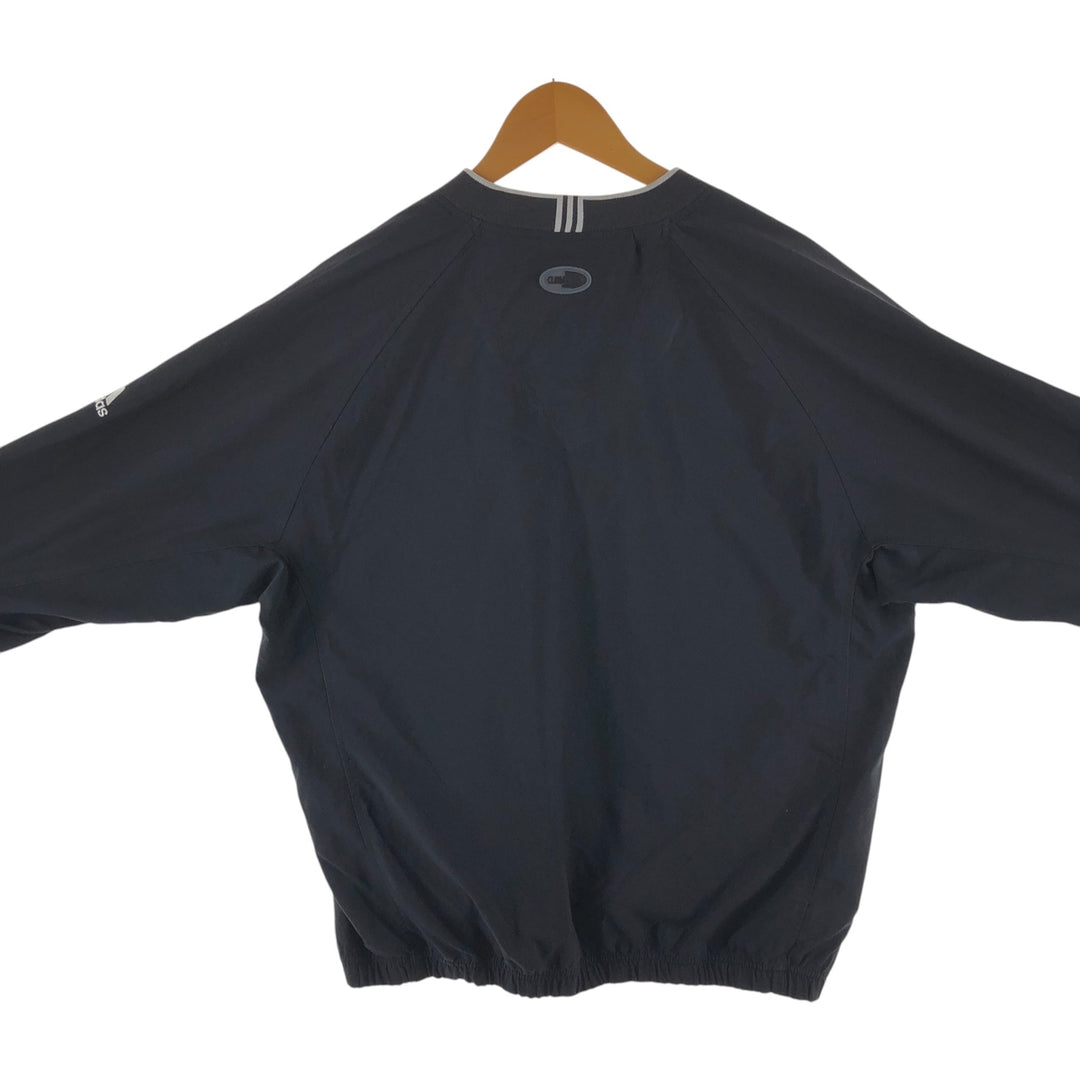 00'S Adidas Golf V-neck warm-up pullover, men's size M polyester black type Vintage Second Hand
