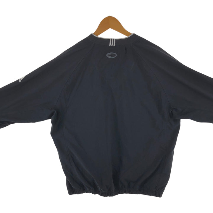 00'S Adidas Golf V-neck warm-up pullover, men's size M polyester black type Vintage Second Hand