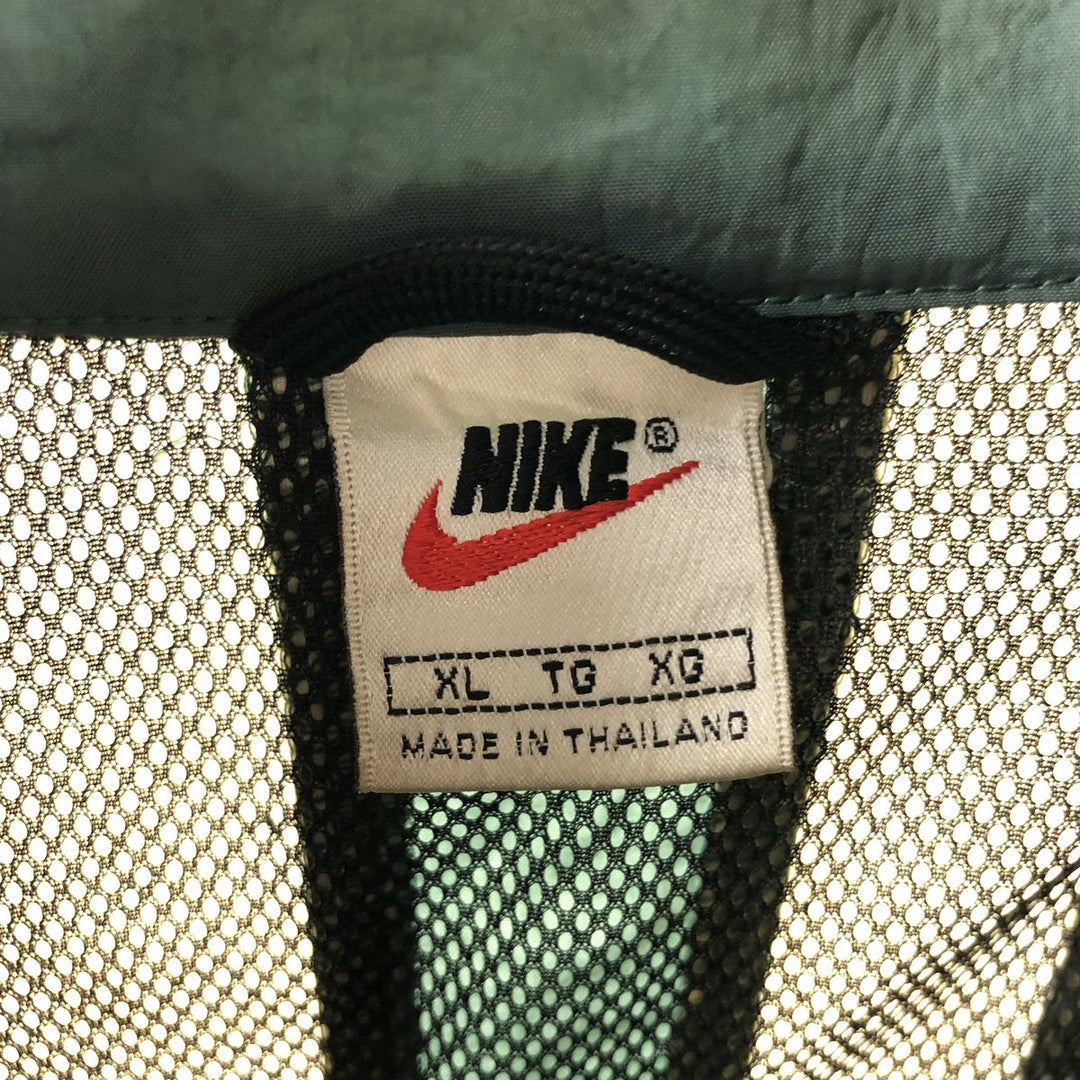 90'S Nike Anorak Jacket, Men's XL, Vintage Nylon green type Vintage Second Hand
