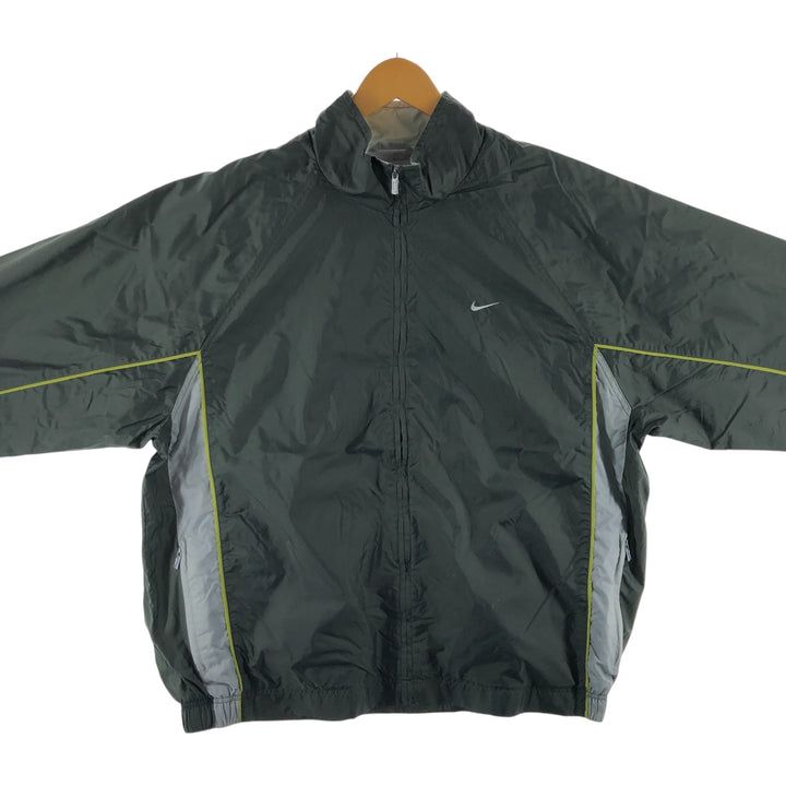 Nike NIKE Nylon Jacket Men's XL Size Vintage Nylon Khaki type Vintage Second Hand