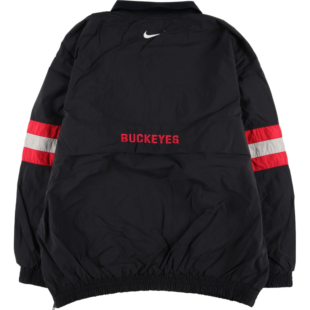 00'S Nike TEAM SPORTS OHIO STATE Ohio State University College Half Zip Nylon Pullover Men's XXL / eaa520957