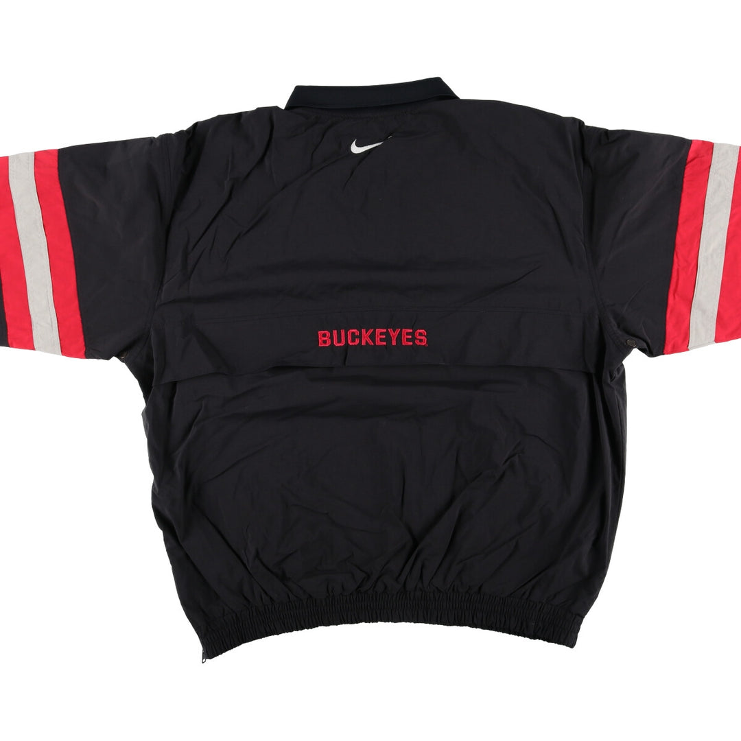 00'S Nike TEAM SPORTS OHIO STATE Ohio State University College Half Zip Nylon Pullover Men's XXL / eaa520957
