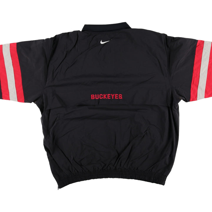 00'S Nike TEAM SPORTS OHIO STATE Ohio State University College Half Zip Nylon Pullover Men's XXL / eaa520957