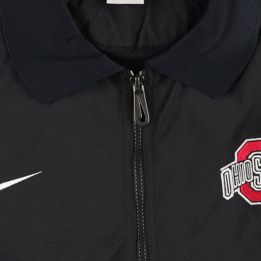 00'S Nike TEAM SPORTS OHIO STATE Ohio State University College Half Zip Nylon Pullover Men's XXL / eaa520957