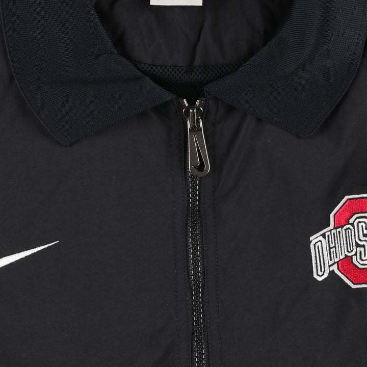 00'S Nike TEAM SPORTS OHIO STATE Ohio State University College Half Zip Nylon Pullover Men's XXL / eaa520957