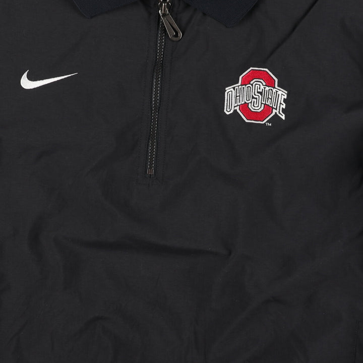 00'S Nike TEAM SPORTS OHIO STATE Ohio State University College Half Zip Nylon Pullover Men's XXL / eaa520957