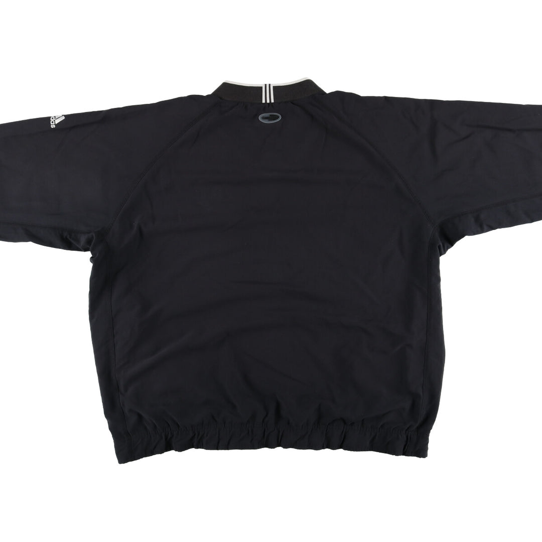 00'S adidas CLIMAPROOF WIND V-neck warm-up pullover, men's XL size polyester black type Vintage Second Hand