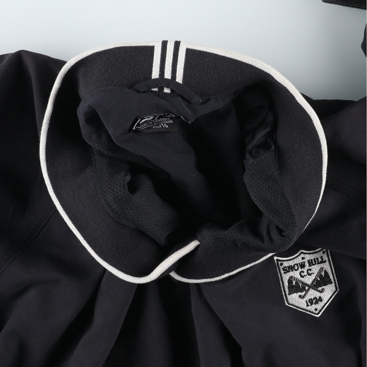 00'S adidas CLIMAPROOF WIND V-neck warm-up pullover, men's XL size polyester black type Vintage Second Hand