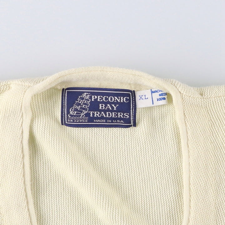 PECONIC BAY TRADERS Acrylic Knit Cardigan Made in USA Men's XL /eaa520987