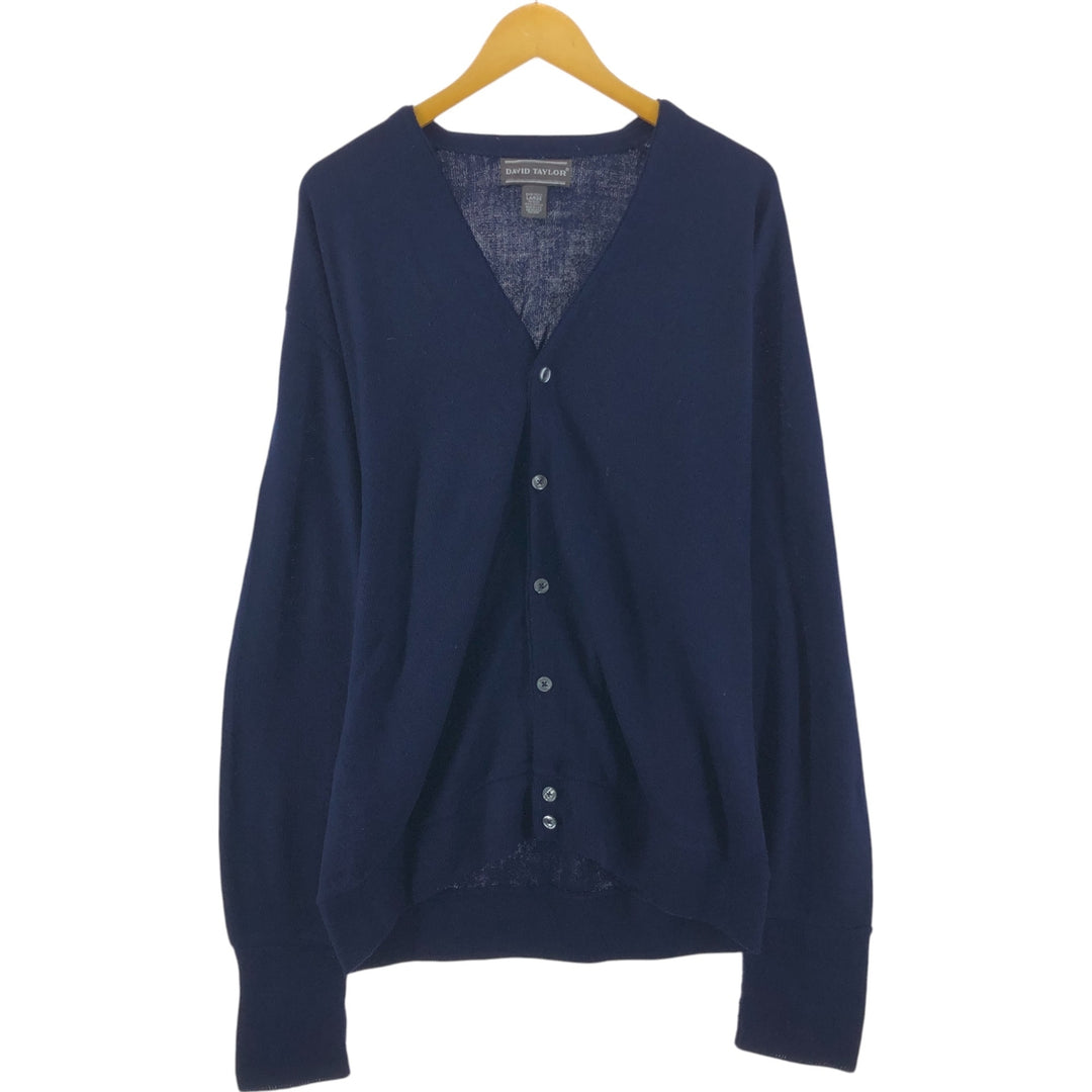 DAVID TAYLOR Acrylic knit cardigan made in USA, men's size L /eaa520993