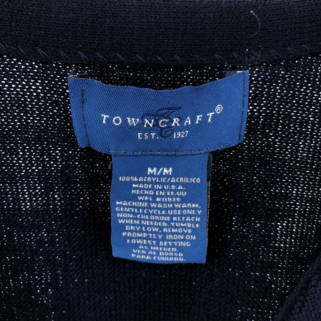 90'S Town Craft Acrylic Knit Cardigan Made in USA Men's M Size Vintage /eaa520998