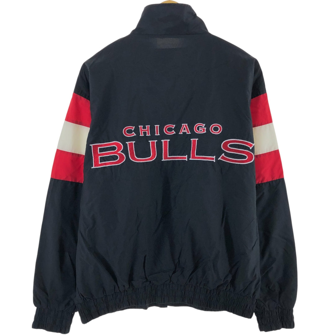 Vintage 1990'S LOGO7 NBA Chicago Bulls nylon jacket, size L, men's Nylon black type Vintage Second Hand