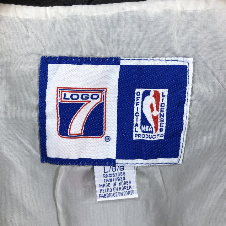 Vintage 1990'S LOGO7 NBA Chicago Bulls nylon jacket, size L, men's Nylon black type Vintage Second Hand