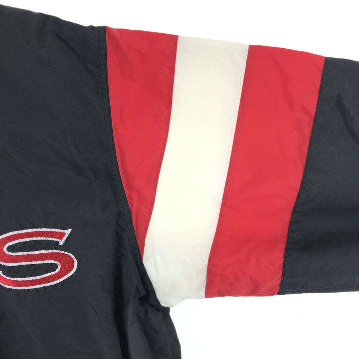Vintage 1990'S LOGO7 NBA Chicago Bulls nylon jacket, size L, men's Nylon black type Vintage Second Hand