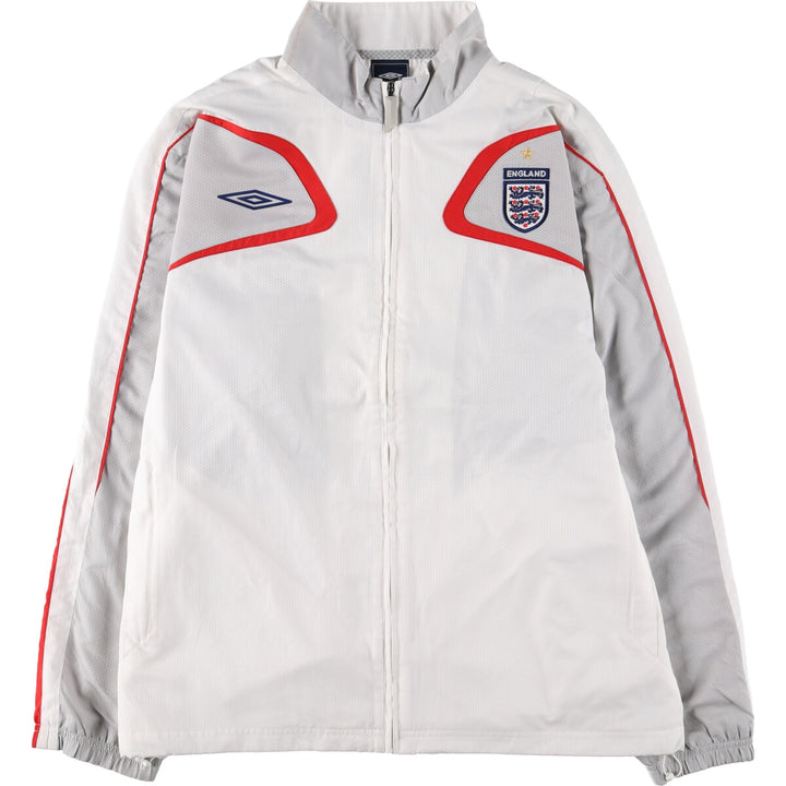 Vintage 90'S Umbro England zip-up jacket, men's size XL unclear white type Vintage Second Hand