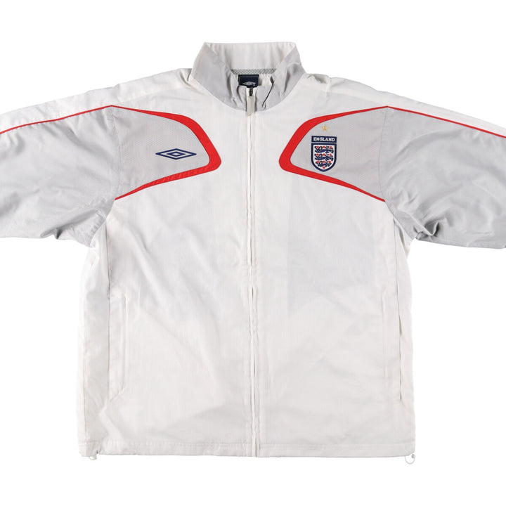 Vintage 90'S Umbro England zip-up jacket, men's size XL unclear white type Vintage Second Hand
