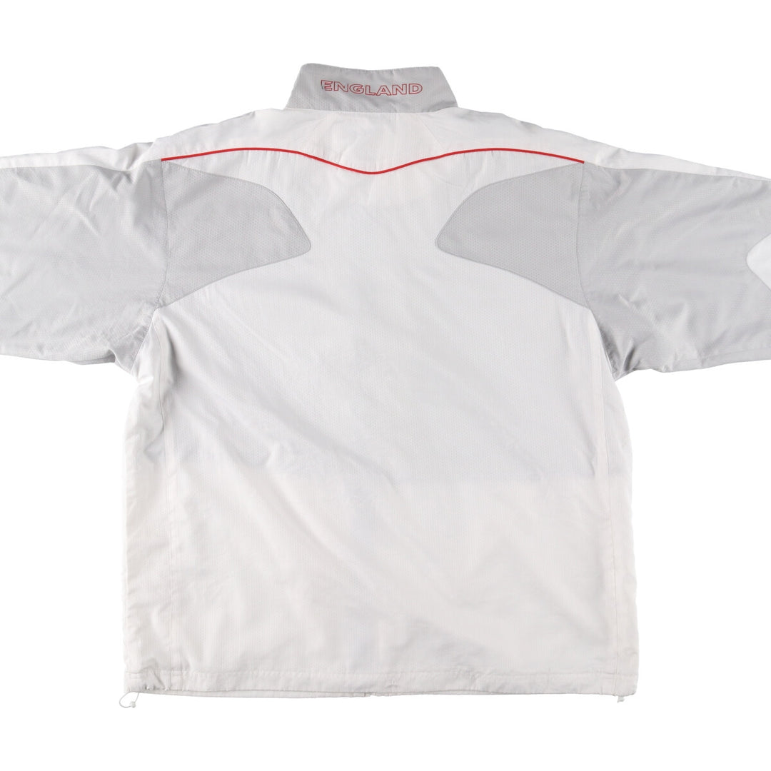 Vintage 90'S Umbro England zip-up jacket, men's size XL unclear white type Vintage Second Hand