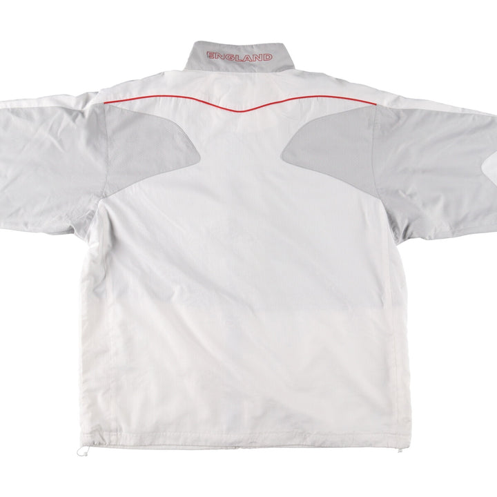 Vintage 90'S Umbro England zip-up jacket, men's size XL unclear white type Vintage Second Hand