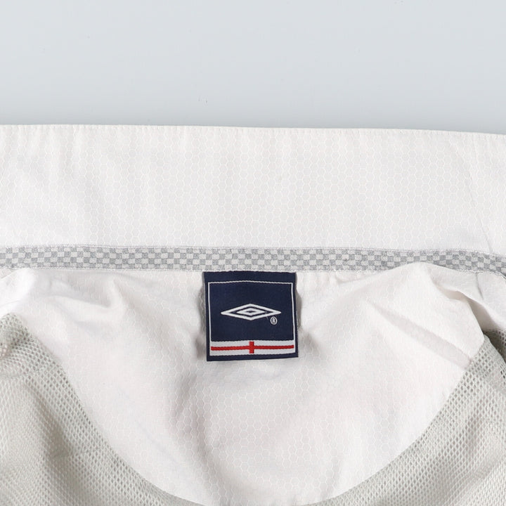 Vintage 90'S Umbro England zip-up jacket, men's size XL unclear white type Vintage Second Hand