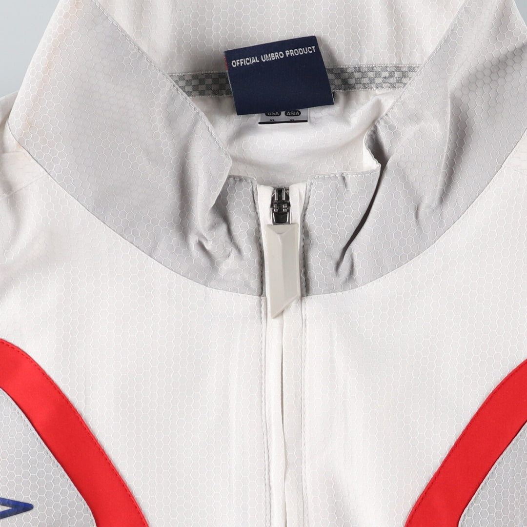 Vintage 90'S Umbro England zip-up jacket, men's size XL unclear white type Vintage Second Hand