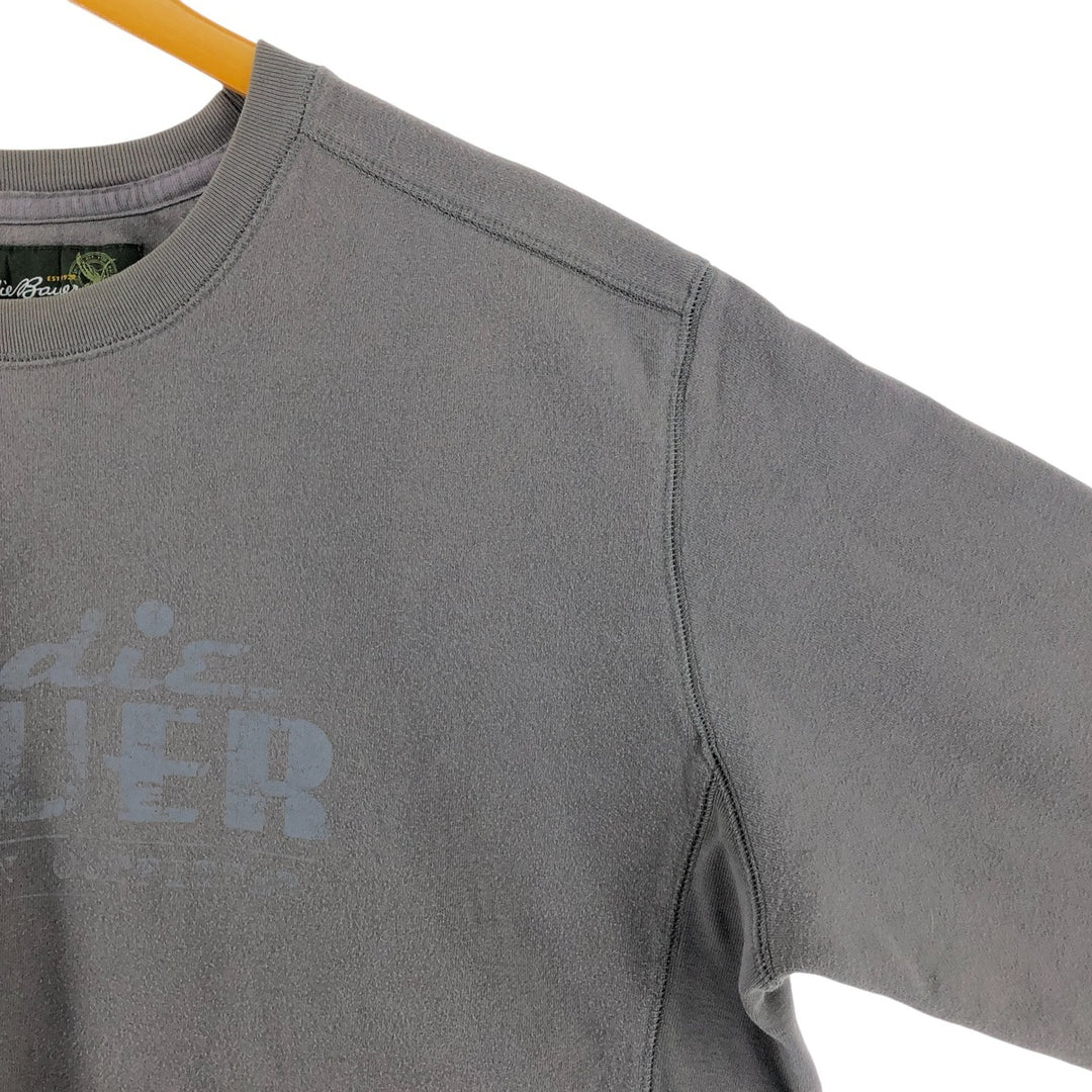Eddie Bauer logo sweatshirt, men's size XL cotton Khaki type Vintage Second Hand