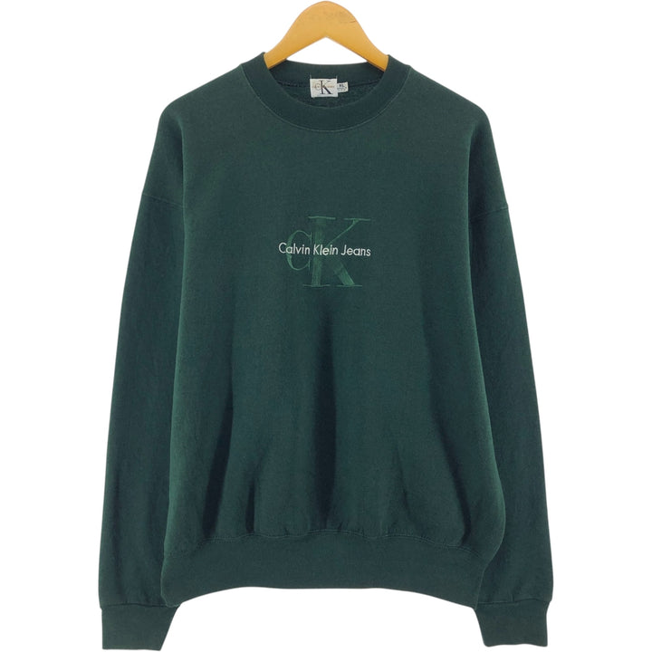 80s-90'S Calvin Klein JEANS Logo Sweatshirt Trainer Made in USA Men's XL Vintage /eaa521071