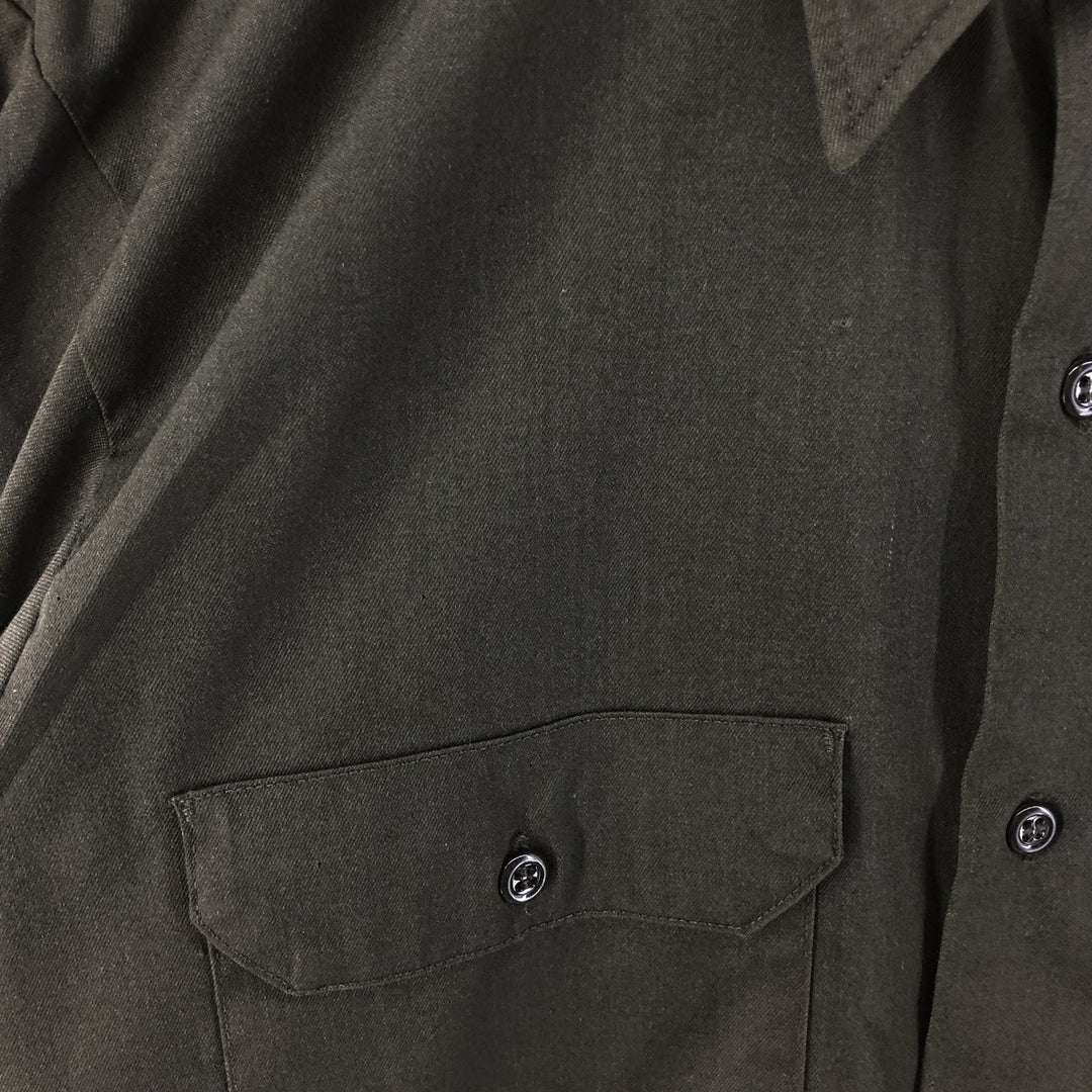 Vintage 1970'S Big Mac JC Penney long-sleeved work shirt, size M, men's unclear Khaki type sage green Vintage Second Hand