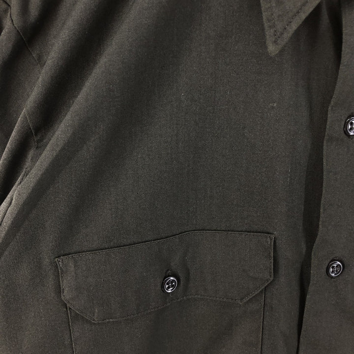 Vintage 1970'S Big Mac JC Penney long-sleeved work shirt, size M, men's unclear Khaki type sage green Vintage Second Hand