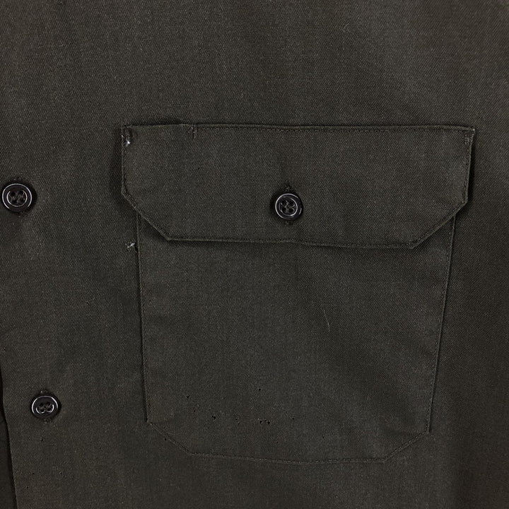 Vintage 1970'S Big Mac JC Penney long-sleeved work shirt, size M, men's unclear Khaki type sage green Vintage Second Hand