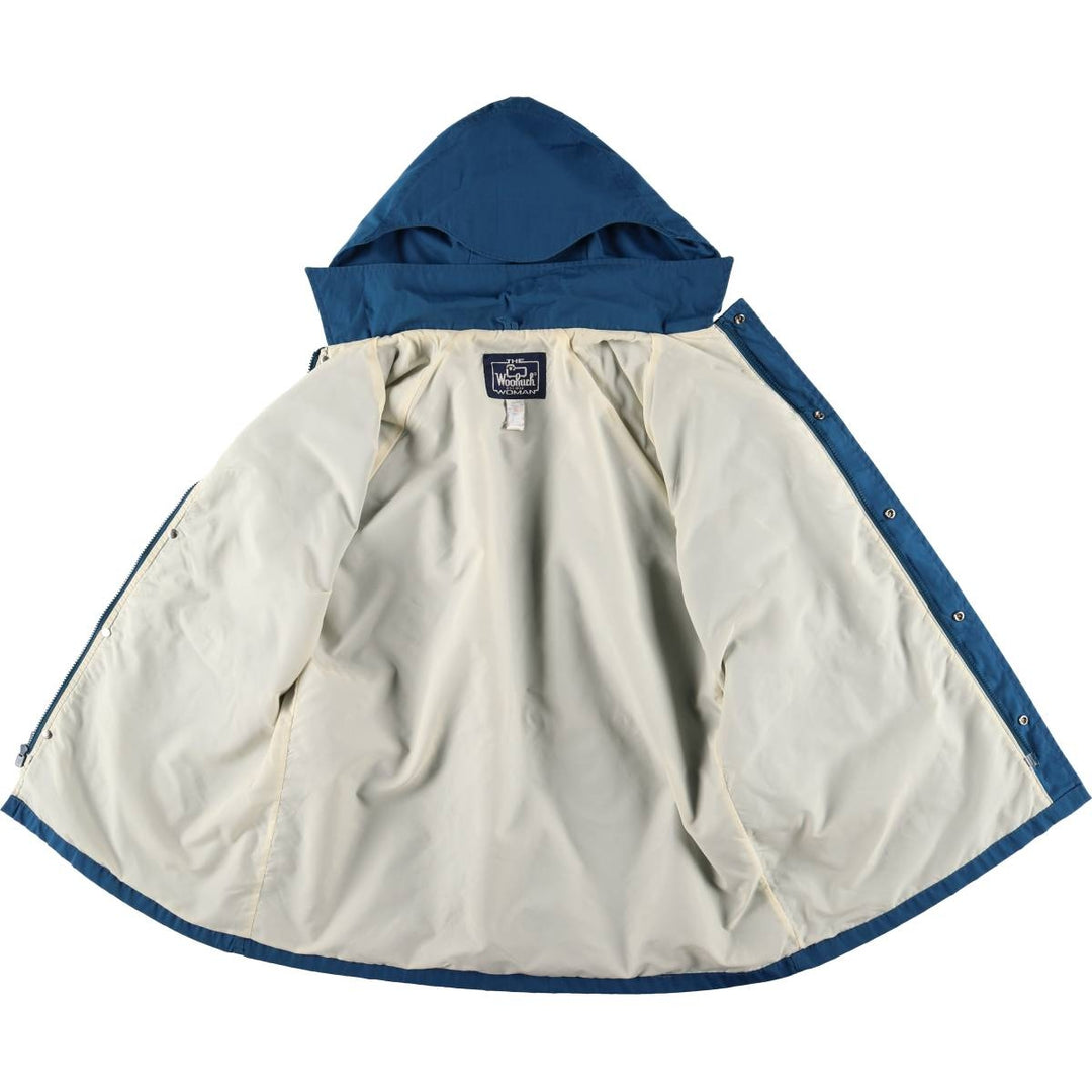 Vintage 1980'S WOOLRICH THE WOMAN Mountain Parka Shell Jacket, Made in USA, Women's XL polyester navy blue type Vintage Second Hand