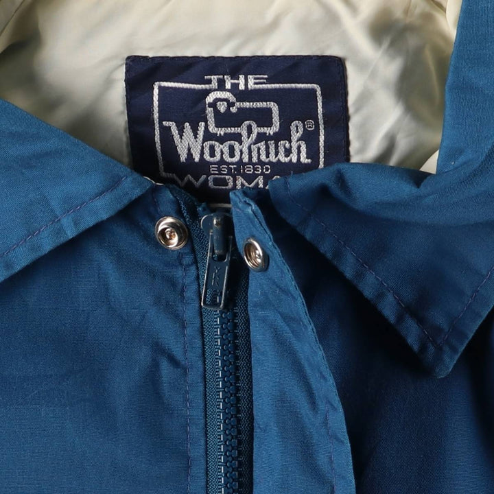 Vintage 1980'S WOOLRICH THE WOMAN Mountain Parka Shell Jacket, Made in USA, Women's XL polyester navy blue type Vintage Second Hand
