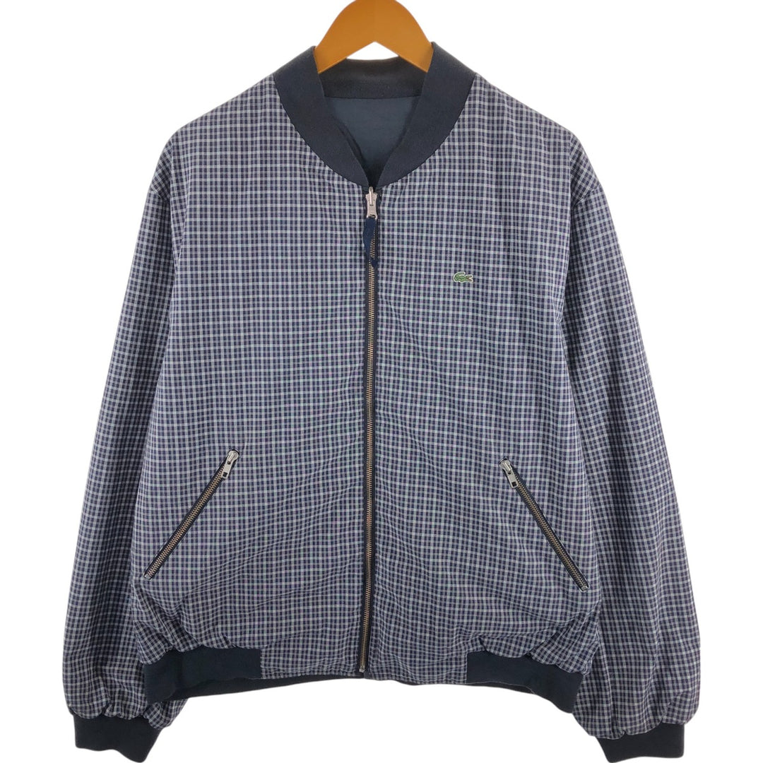 LACOSTE Check Pattern Reversible Windbreaker 60/8 Men's XL /eaa521121