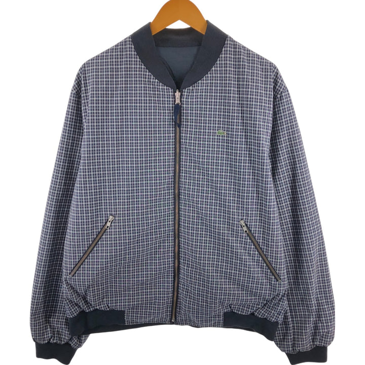 LACOSTE Check Pattern Reversible Windbreaker 60/8 Men's XL /eaa521121