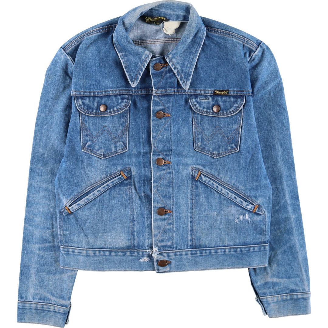 80'S Wrangler Black Tag Denim Jacket, G-Jean, Made in USA, Men's M Size, Vintage /eaa521126